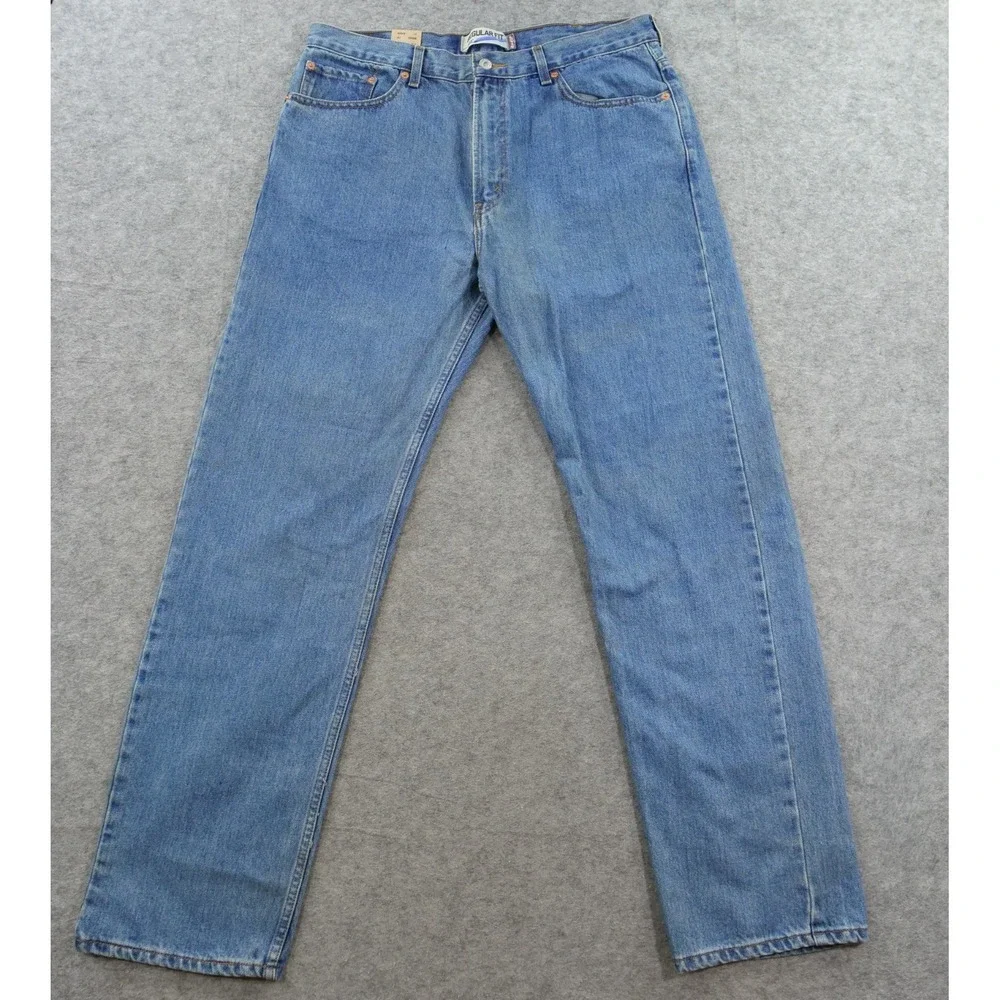 Levi's 505 Jeans Mens 38 Regular Fit Straight Leg Medium Wash Mid Rise New